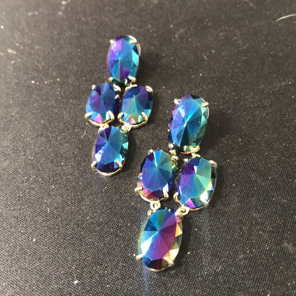 Kendra Scott LE Earrings Iridescent Blue